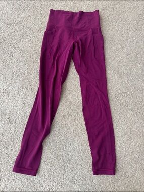 Athleta Salutation 7/8 Tight in Berry Plum